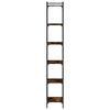 vidaXL Bookcase 6-Tier Smoked Oak 40x30x188 cm Engineered Wood