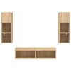 vidaXL 6 Piece TV Wall Units with LED Sonoma Oak Engineered Wood