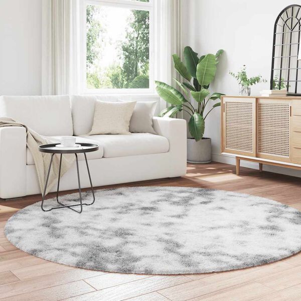 vidaXL Shaggy Rug High Pile NAVARRA Silver Grey 200x200 cm Polyester