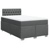 vidaXL Box Spring Bed with Mattress Dark Grey 120x200 cm Fabric