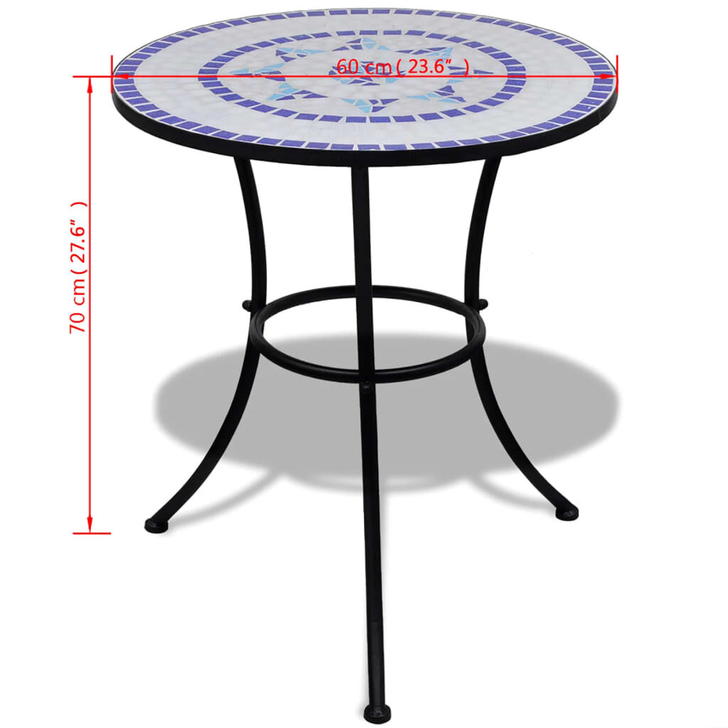 Blue and white sales bistro set