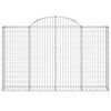 vidaXL Arched Gabion Baskets 20 pcs 200x30x120/140 cm Galvanised Iron