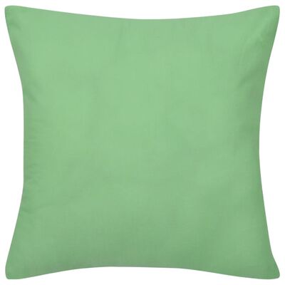 4 Apple Green Cushion Covers Cotton 50 x 50 cm