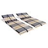 vidaXL Bed Base | Natural Wood and Black | Solid Beechwood and Birch Slats