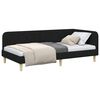 vidaXL Corner Bed Frame with Headboard Black 90 x 200 cm Fabric
