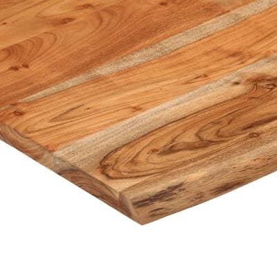 vidaXL Desk Top 80x80x2.5 cm Square Solid Wood Acacia Live Edge
