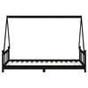 vidaXL Kids Bed Frame Black 90x190 cm Solid Wood Pine