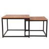 LABEL51 2 Piece Coffee Table Set Couple Wood/Black