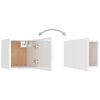 vidaXL Bedside Cabinet High Gloss White 30.5x30x30 cm Engineered Wood