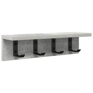 vidaXL Wall-Mounted Coat Rack Wall-Mounted Concrete Grey