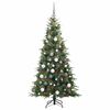 vidaXL Artificial Hinged Christmas Tree Green 180 cm PE and PVC