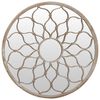 vidaXL Garden Mirror Sand 60x3 cm Iron Round for Outdoor Use