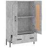 vidaXL Highboard Concrete Grey 69.5x31x115 cm Engineered Wood