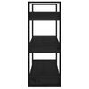 vidaXL Book Cabinet/Room Divider Black 80x35x91 cm Solid Wood Pine