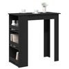 vidaXL Bar Table with Storage Rack Black Oak 102x50x103.5 cm