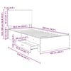 vidaXL Bed Frame with Drawer Sonoma Oak 100 x 200 cm Engineered Wood
