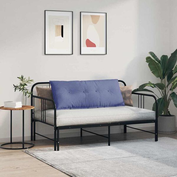 vidaXL Back Pillow Jeans Blue 120 x 19 x 50 cm Fabric