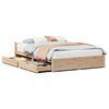 vidaXL Bed Frame without Mattress 120x190 cm Small Double Solid Wood Pine