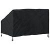 vidaXL Garden Bench Cover Black 130 x 95 x 40 / 80 cm 420D Oxford Fbric