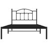 vidaXL Metal Bed Frame without Mattress with Headboard Black 107x203cm