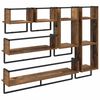 vidaXL Wall Shelf Set 6 pcs Old Wood 100 x 25 x 30 cm Engineered Wood