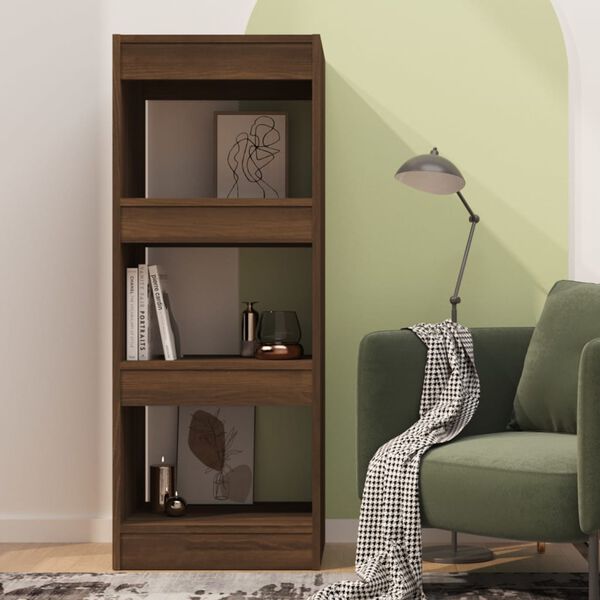 vidaXL Book Cabinet/Room Divider Brown Oak 40x30x103 cm Engineered Wood