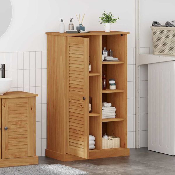 vidaXL Bathroom Cabinet VIGO Brown and Honey Brown 68 x 34 x 110 cm