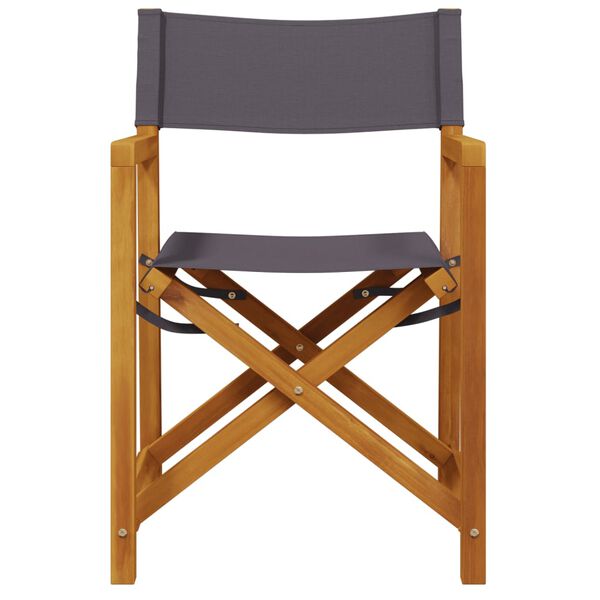 vidaXL Folding Director Chairs 2 pcs&nbsp;Dark Grey Fabric