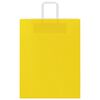 vidaXL Paper Bags 250 pcs with Handles Yellow 32x12x42 cm