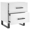 vidaXL Bedside Cabinet White 40x35x47.5 cm Engineered Wood