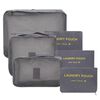 vidaXL 6 Piece Travel Packing Cube Set Grey