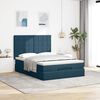 vidaXL Ottoman Bed with Mattresses Dark Blue 140x200cm Velvet