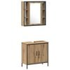 vidaXL Bathroom Furniture Set with Shelf 4 pcs Brown Engineered wood
