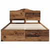 vidaXL Bed Frame with Headboard Old Wood 140 x 200 cm Solid Pine Wood