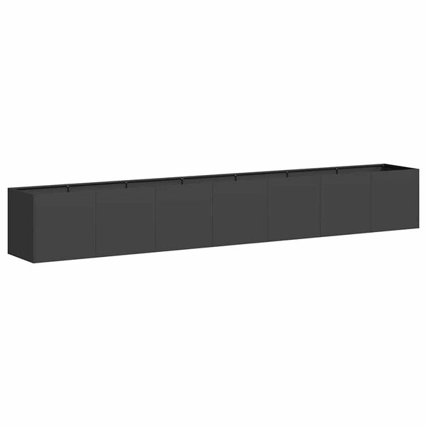vidaXL Planter Black 280x40x40 cm Cold-rolled Steel