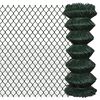 vidaXL Chain Link Fence Steel 1x25 m Green