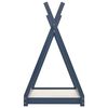 vidaXL Kids Bed Frame Grey Solid Pine Wood 90x200 cm