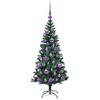 vidaXL Artificial Pre-lit Christmas Tree Green 120 cm PVC and Metal
