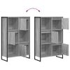 vidaXL Book Cabinet Grey Sonoma 68 x 30 x 108.5 cm Engineered Wood