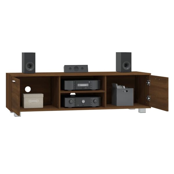 vidaXL TV Cabinet Brown Oak 140x40.5x35 cm Engineered Wood
