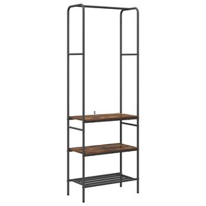 vidaXL Clothes Rack Smoked Oak 60 x 30 x 171 cm Engineered Wood