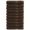 vidaXL Premium Towels "SOLUND" 10 pcs Brown 100x200 cm 600 gsm