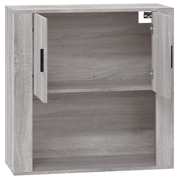 vidaXL Wall Cabinet Grey Sonoma 80x33x80 cm Engineered Wood
