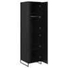 vidaXL Warderobe 2 pcs Black Oak 50 x 50 x 200 cm Engineered Wood