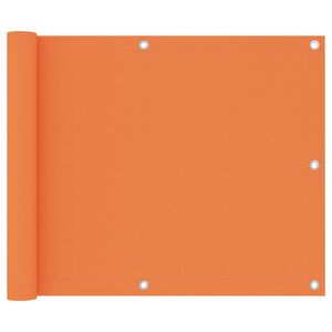 vidaXL Balcony Screen Orange 75x500 cm Oxford Fabric