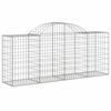 vidaXL Arched Gabion Baskets 50 pcs 200x50x80/100 cm Galvanised Iron