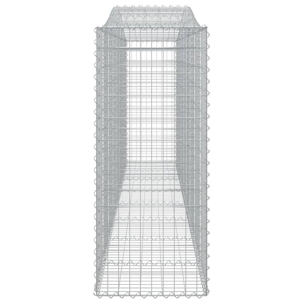 vidaXL Arched Gabion Basket 400x50x120/140 cm Galvanised Iron