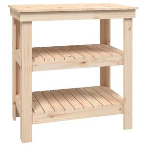 vidaXL Work Bench 78,5x50x80 cm Solid Wood Pine