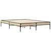 vidaXL Bed Frame without Mattress Sonoma Oak 135x190 cm Double