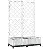 vidaXL Garden Planter White 80 x 40 x 121.5 cm